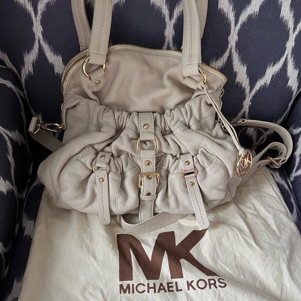 Michael kors cream leather bag